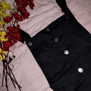 Black Dungaree Dress