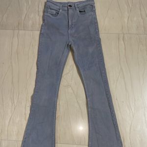 Grey Slim Bootcut Jeans