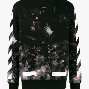 OFF-WHITE Galaxy Brushed Print Sweatshirt 'Black'