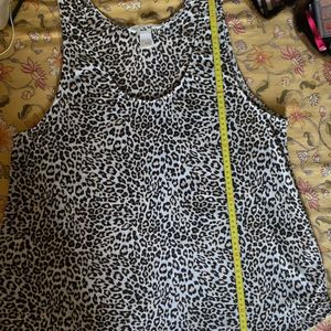 H&M Sleeveless Leopard Print Top