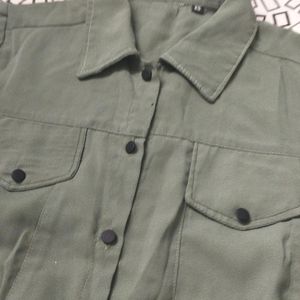 Formal Olive Button Up Shirt