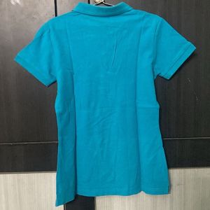 Combo Offer- White Turtle Neck & Blue Collar Shirt