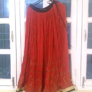 Beautiful Party Wear Red Skirt