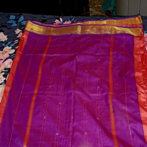 Pure Silk Saree With Stitched Blouse