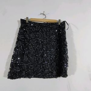 Black Sequence Skirt (Women's)