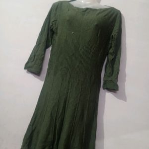 Woolen Olive Green Kurta