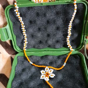 Orange&white Necklace