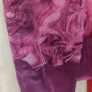 Purple Organza Saree Without Blouse And Fall