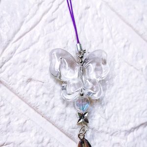 Crystal Butterfly Phone Charm