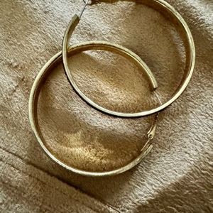 H&M Black Gold Hoop Earrings