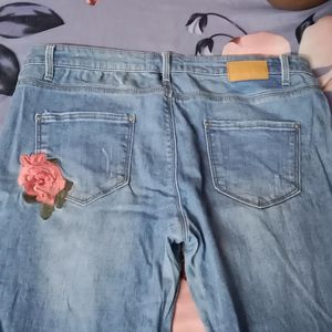 Women's Floral Jeans