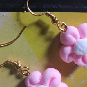 Pink Flower Earring