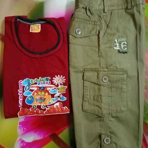 Pure Cotton Tshirt And Shorts For Boys