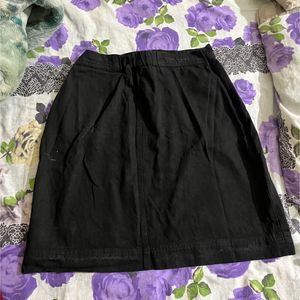 Black Denim Skirt