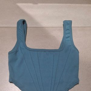 BLUE CORSET TOP