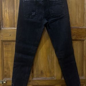 Black zara rugged denim