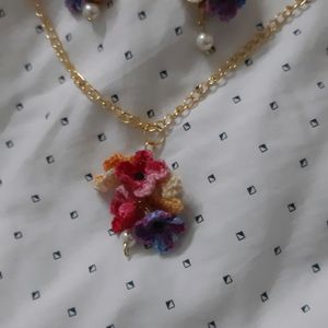 Crochet Little Flower jewellery