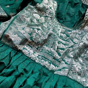 New Dark Green Stretched Gown | Size 36