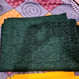 💚 Unused Green Saree With Blouse Piece