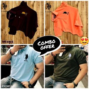 Basic Polo T-shirt -: Four Piece Combo