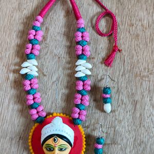 Brand New Terracotta Maa Durga With Earring