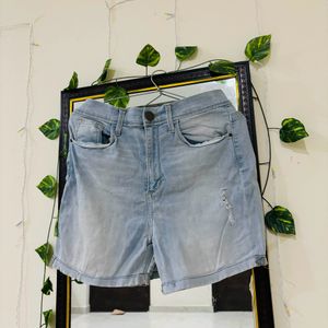 Women High Rise Denim Shorts