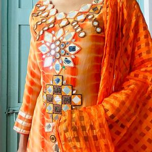 Heavy Mirror Embroidered Suit Set
