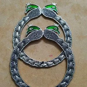 Metal Bangals With Peacock Motif