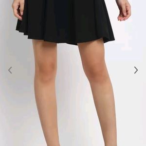 Flared Black Mini Skater Skirt