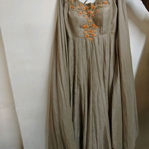 Beige Designer Ethnic Gown