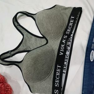 Branded Paded Sports Bra