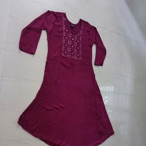 Mahroon Kurta