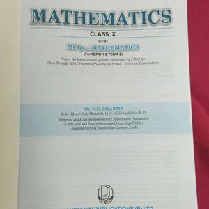 Rd Sharma Class X Mathematics