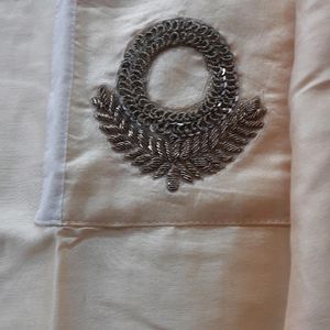 Cream Work Kurta