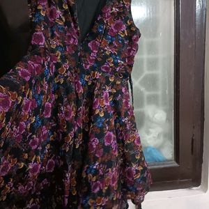 New Multicolour Assymetric Dress In XL Size