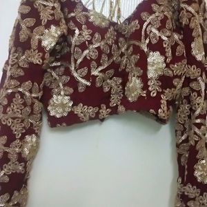 Price Reduced....Unique Maroon Lehenga Choli