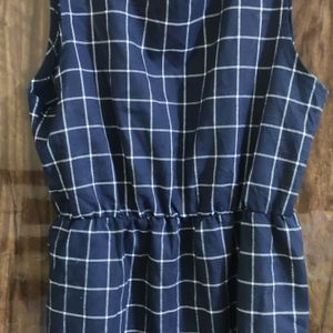 Casual Blue Checks Dress