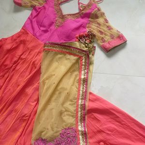 Full Gher Anarkali Gawn With Dupatta