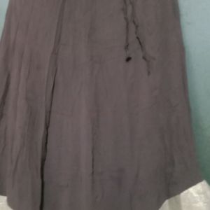 Brown Indo Western Dress With Skirt