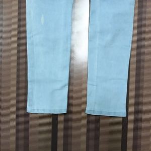 W-43 Size-32 Women High Waist Sky Blue Jeans