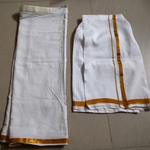 Boys Dhothies - Combo 2 - Cotton & Silk Cotonn