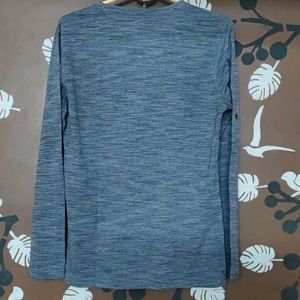 Textured Pure Cotton Full Sleeve T-shirt