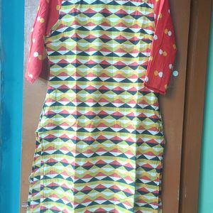 Sangria A Line Kurta With Pockets