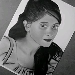 Beautiful Girl Handmade Draw Work