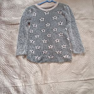 Daisy Print Angora Sweater