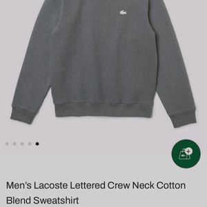 @lacoste lettered crewmen's sweatshirt