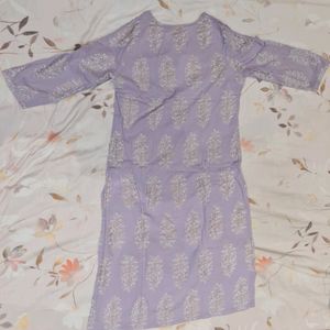 Lavender Straight Kurta.