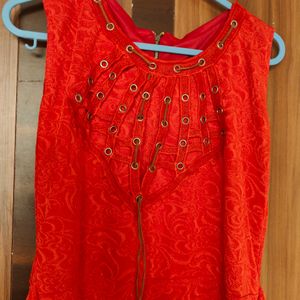 Red Western Gown Dress(Women)