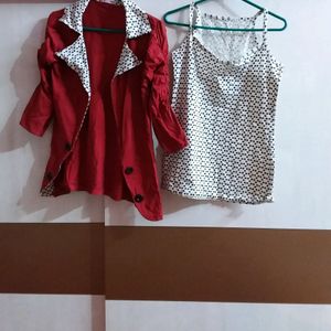 Jacket With T Shirt For Ladies....