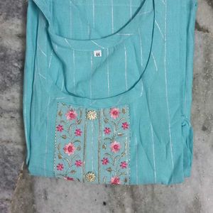 sky blue kurti